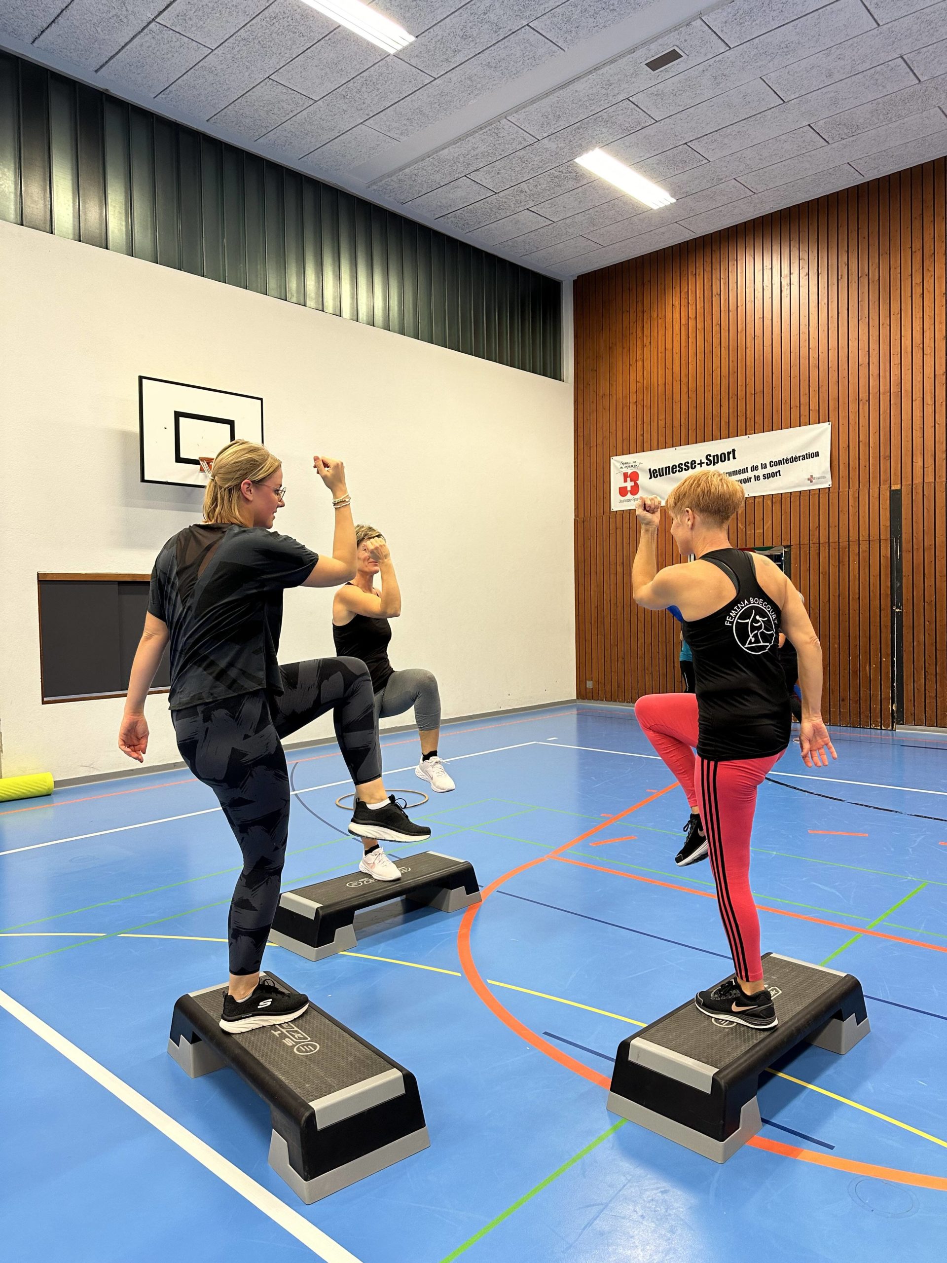 Femmes qui font du step